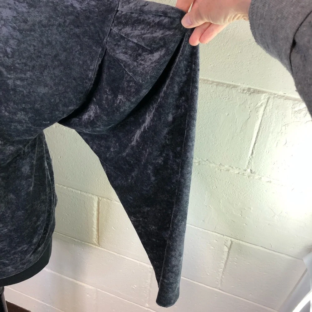 We The Free Crushed Velvet Dark Gray Milan Layering Top